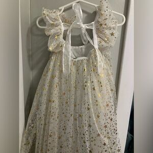 Girls' Starry Gold Dress